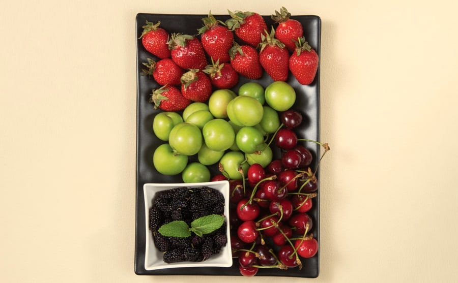Seasonal fruits at Derian, Yerevan — Whatever fruit is at its best that week, cut and chilled — the light ending, and the one nobody regrets ordering.