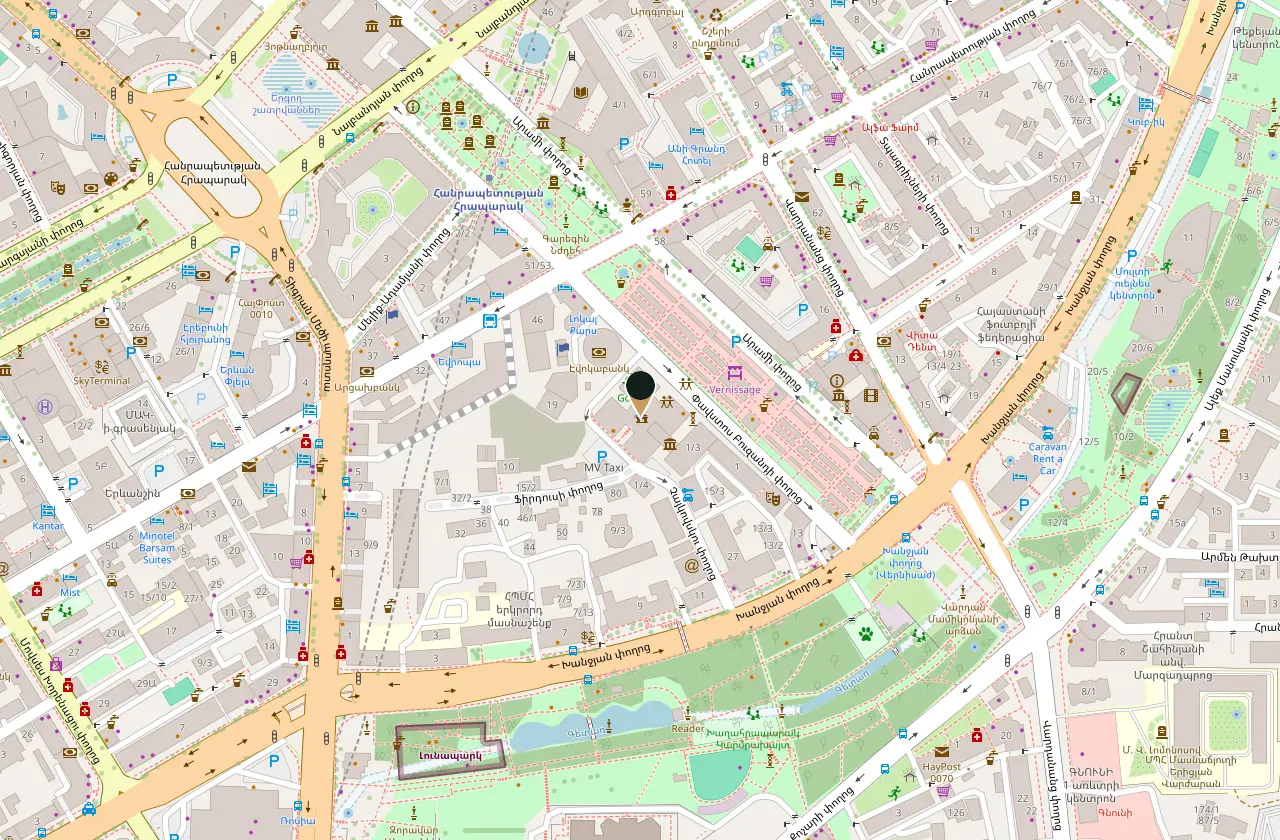 Map — Derian, 1/3 Pavstos Buzand St, Yerevan